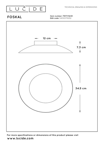 Plafondlamp Foskal bladgoud incl. LED