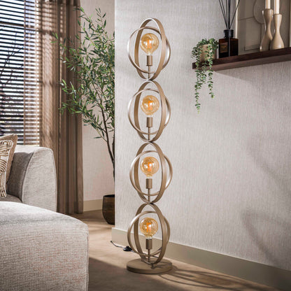 Vloerlamp Turn Around 4-lichts / Beige