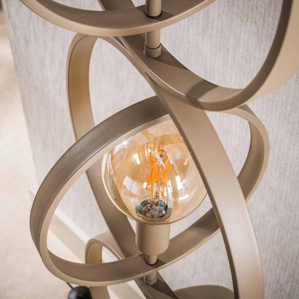Vloerlamp Turn Around 4-lichts / Beige