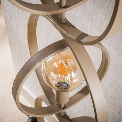 Vloerlamp Turn Around 4-lichts / Beige