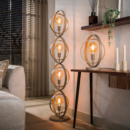 Vloerlamp Turn Around 4-lichts / Beige