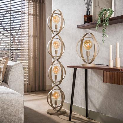 Vloerlamp Turn Around 4-lichts / Beige