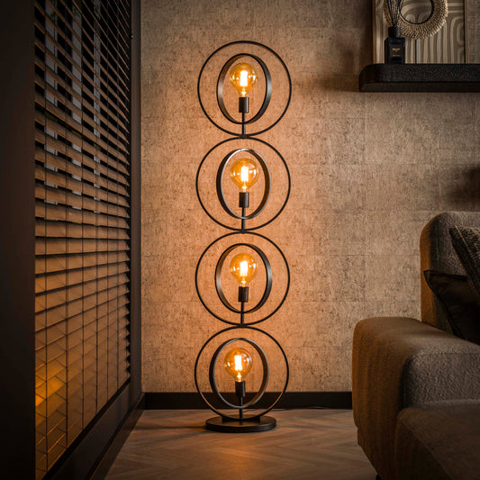 Vloerlamp Turn Around 4-lichts / Charcoal