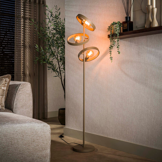 Vloerlamp Hover 3-lichts / Beige
