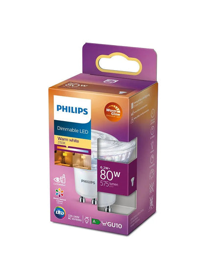 Philips spot 6,2W GU10 dimbaar LED