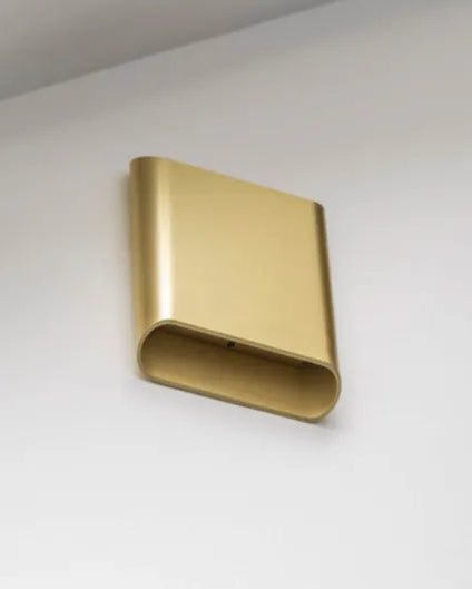 Wandlamp ovaal messing groot 27WL Diaz-L GG