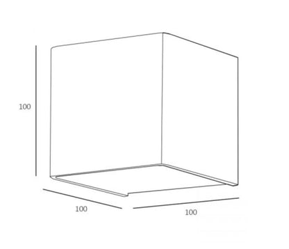 Wandlamp Cube Aluminium 27WL Cube ALU