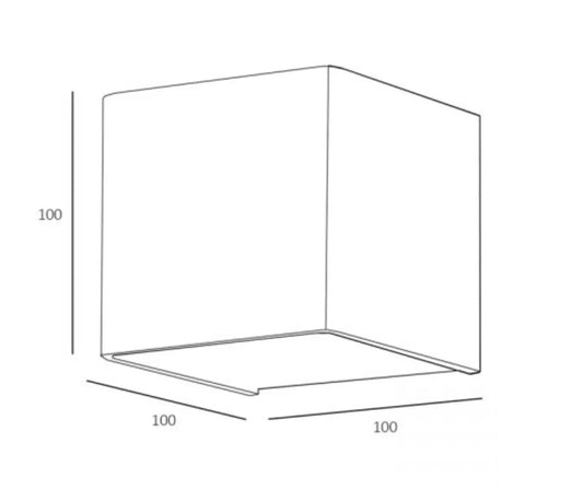 Wandlamp Cube Aluminium 27WL Cube ALU
