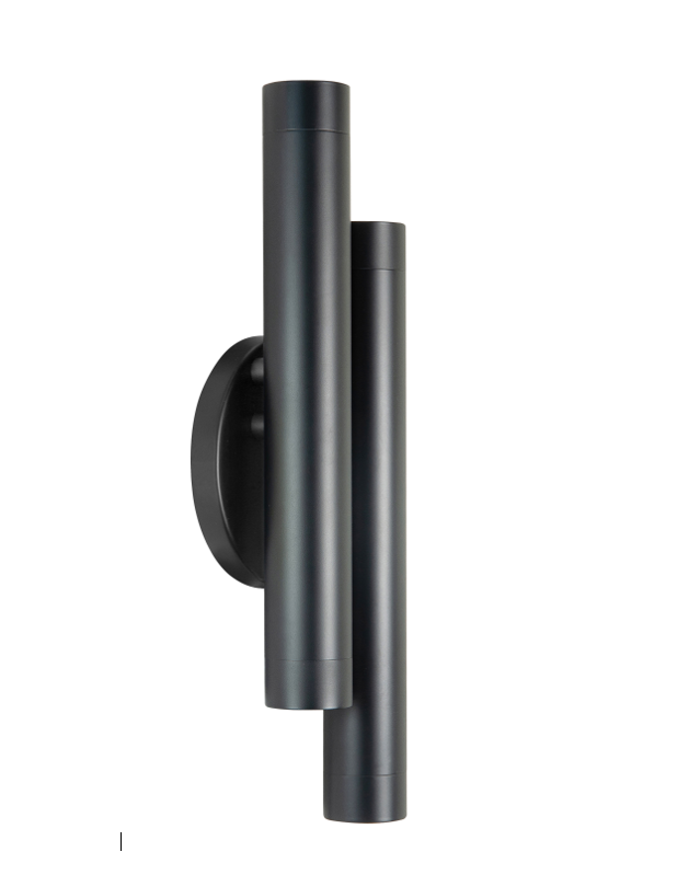 Wandlamp dubbele koker zwart 4xGU10 22W3137.01