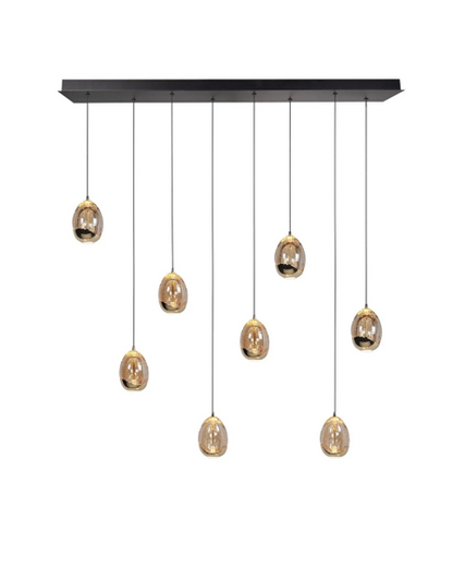 Hanglamp Egg goud 8-lichts