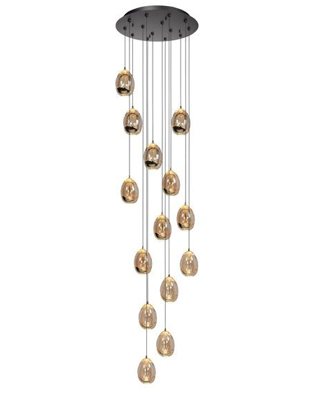 Hanglamp Egg goud 14-lichts