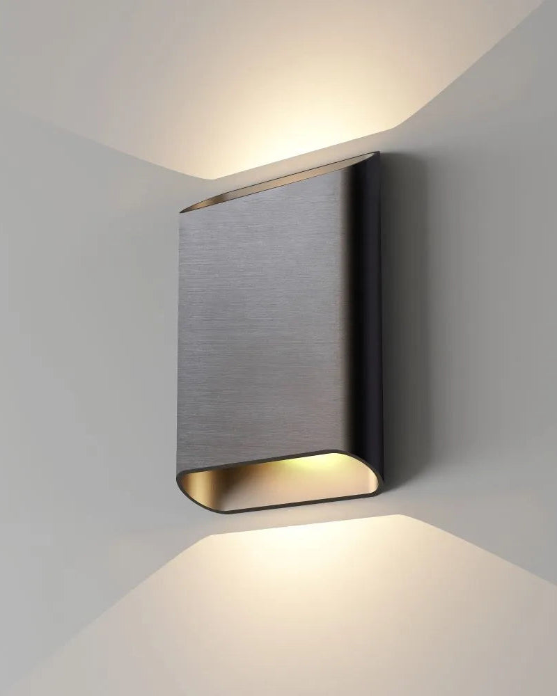 Wandlamp ovaal gun metal groot 27WL diaz-L GM