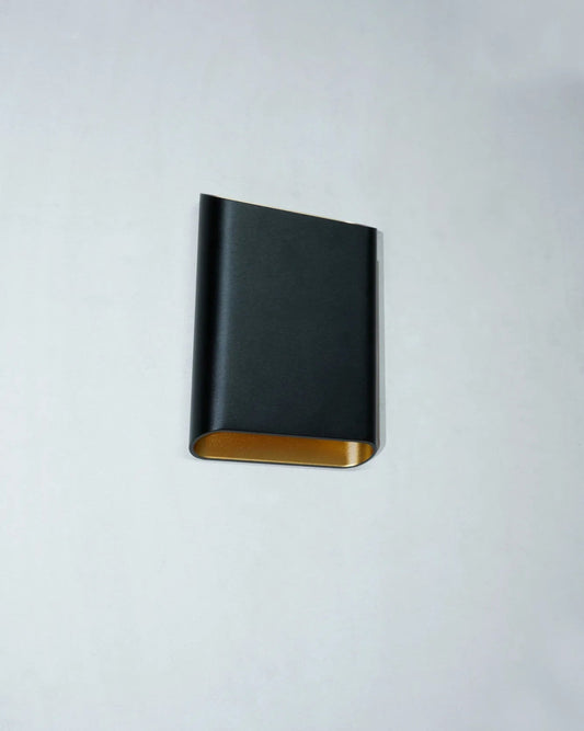 Wandlamp ovaal zwart-goud groot 27WL Diaz-L ZW-MG