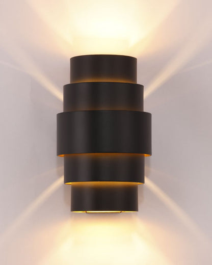 Wandlamp Rolls zwart-goud 2xG9 27WL Rolls ZW-GO