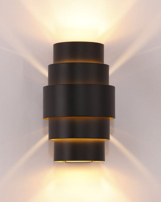 Wandlamp Rolls zwart-goud 2xG9 27WL Rolls ZW-GO