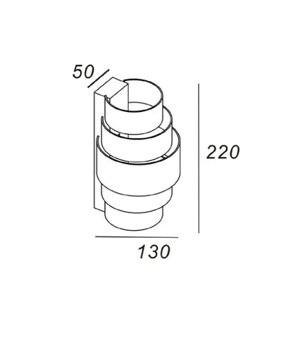 Wandlamp Rolls brons 2xG9 27WL Rolls BR