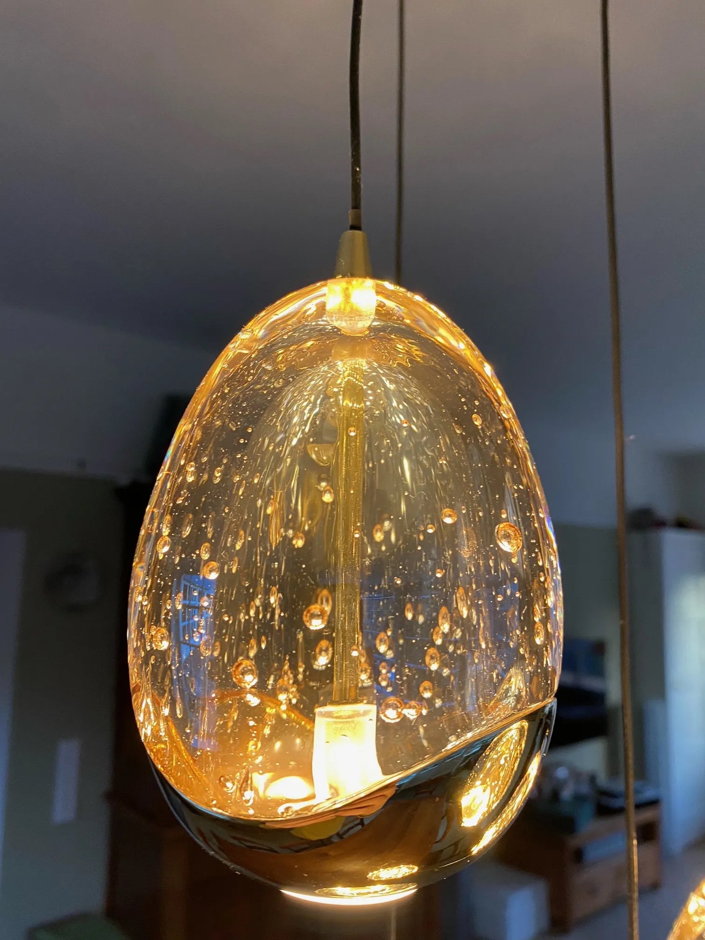 Hanglamp Egg goud 5-lichts