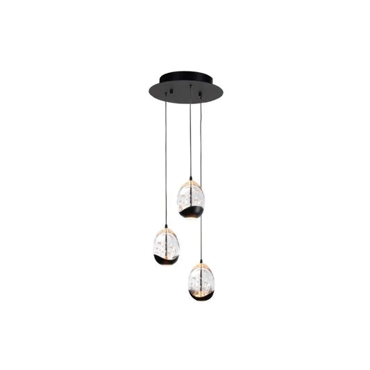 Hanglamp Egg helder rond 3-lichts