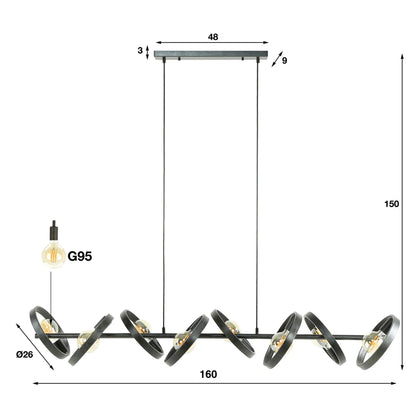 Hanglamp hover 8-lichts