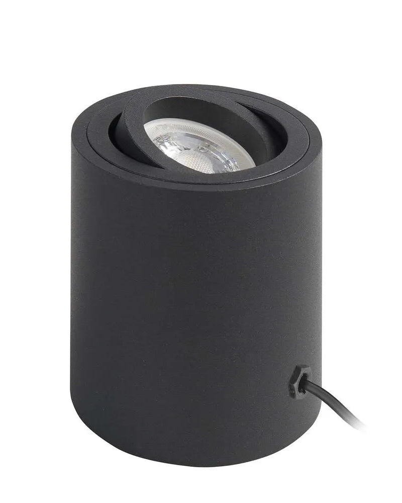 Grondspot zwart rond incl. LED 3-standen GU10