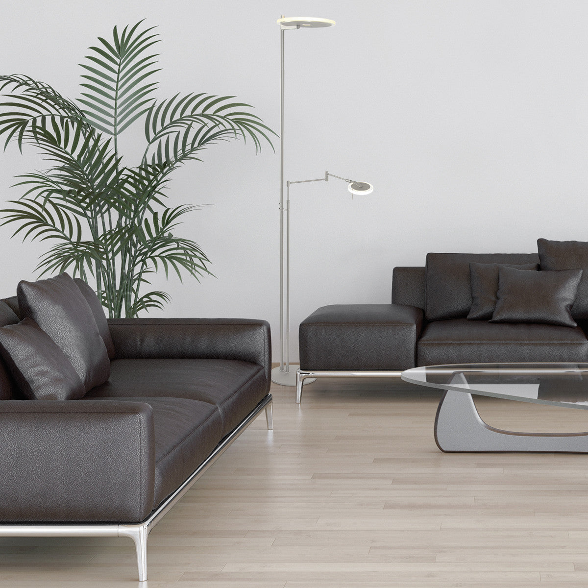 2560ST Vloerlamp Turound  Staal lees arm