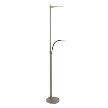 2988ST Vloerlamp Turound  staal met leesarm