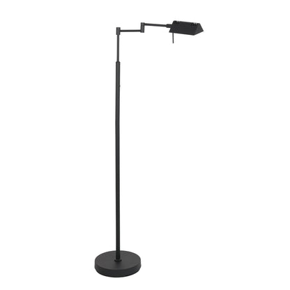 4603ZW Leeslamp GlowGo  â zwarte vloerlamp met accu en verstelbare arm