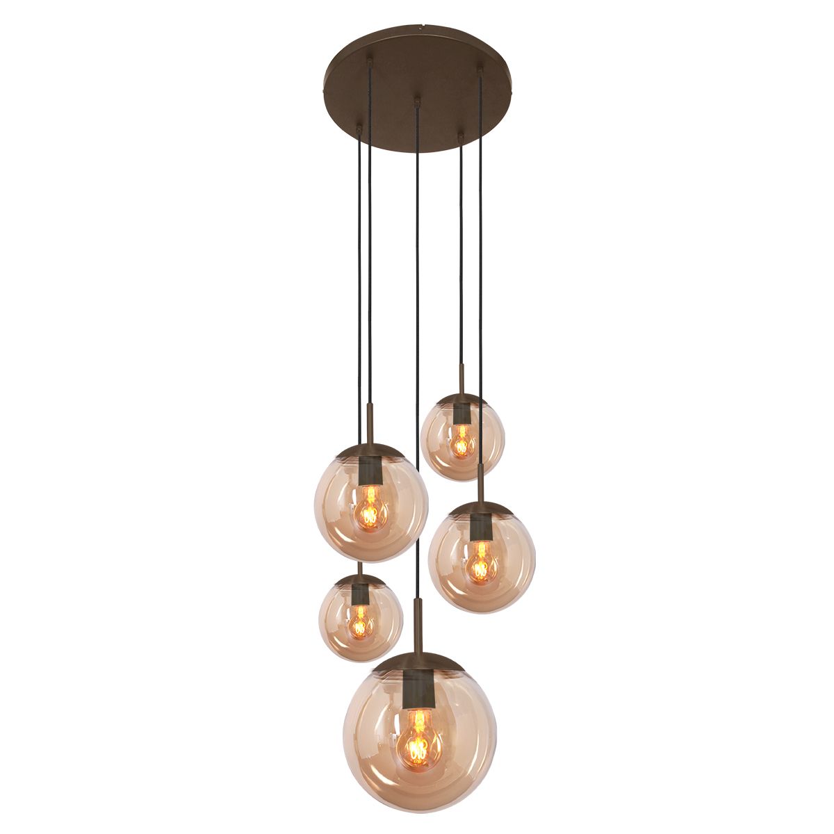 2730CA Hanglamp Bollique , cacao designlamp voor de vide