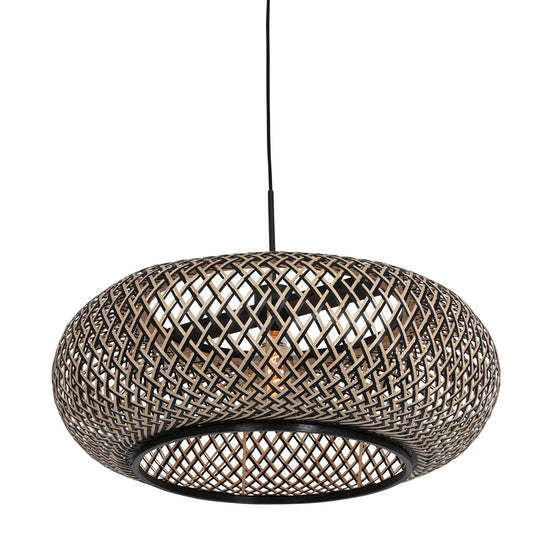 7506ZW Hanglamp Maze  â Bamboe designlamp met sfeervol lichtspel
