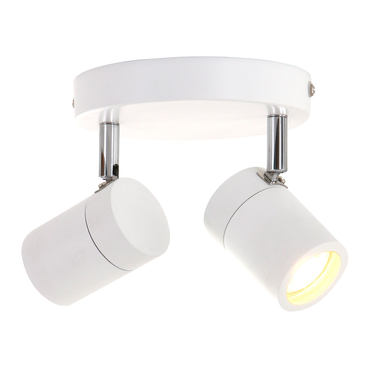 2487W Witte 2-lichts spot Upround  inclusief lichtbronnen