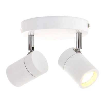 2487W Witte 2-lichts spot Upround  inclusief lichtbronnen