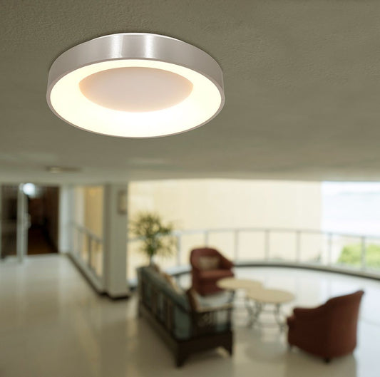 2562ZI Plafondlamp Ringlede  Zilver Ã38cm