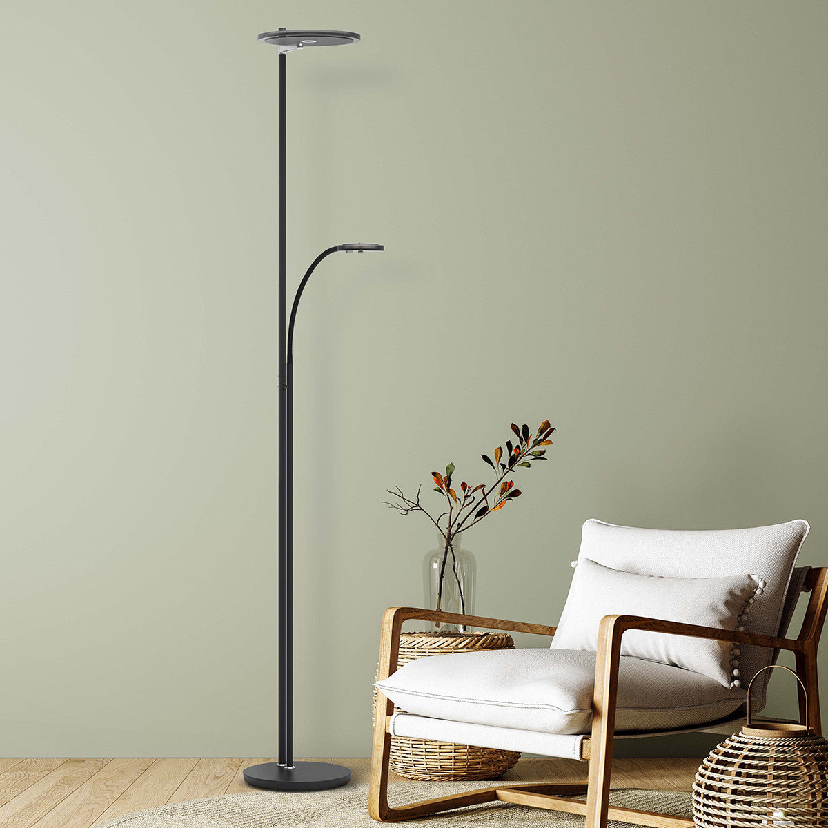 2989ZW Vloerlamp Turound  Zwart