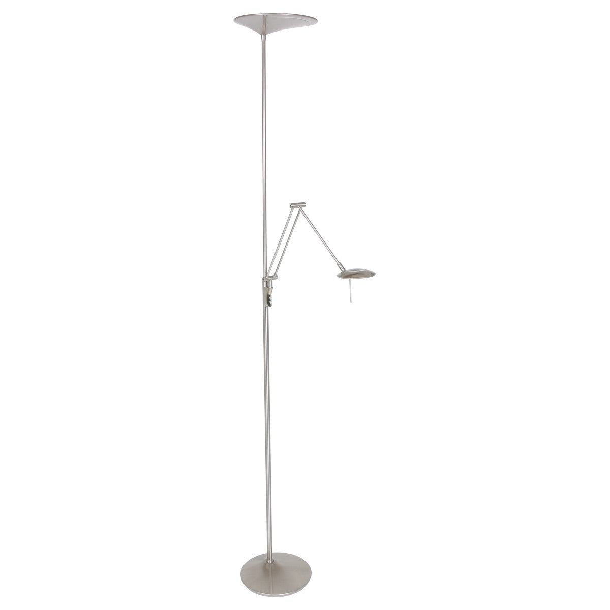 2107ST Vloerlamp Zodiac  Staal Knikarm Dimbaar