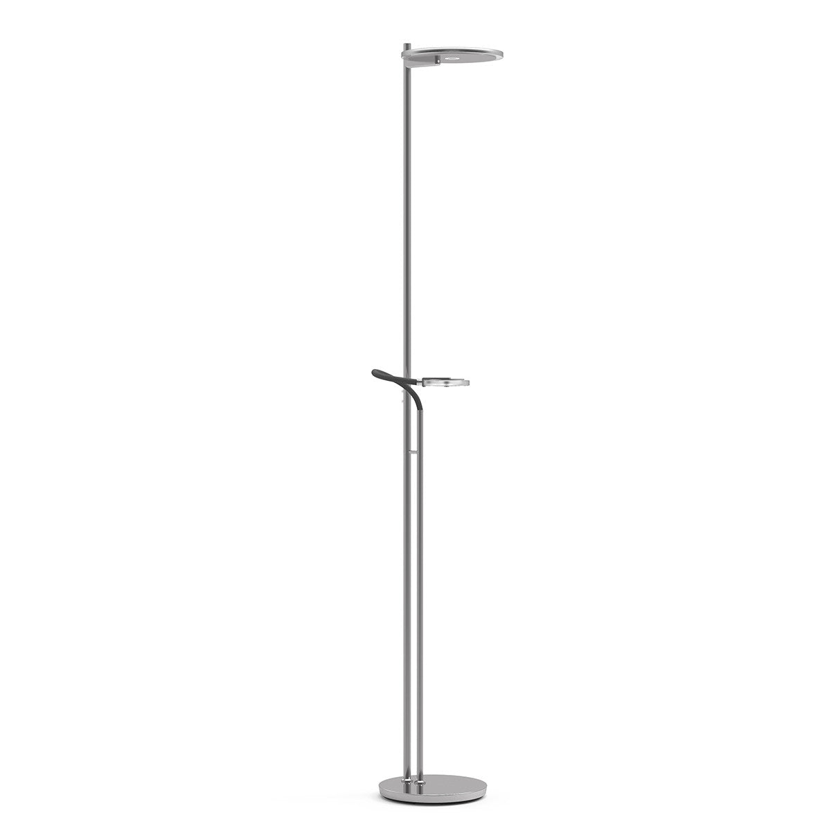 2988ST Vloerlamp Turound  staal met leesarm