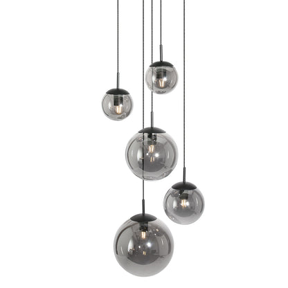 2730ZW Plafondlamp Bollique New  Zwart 5 lichts