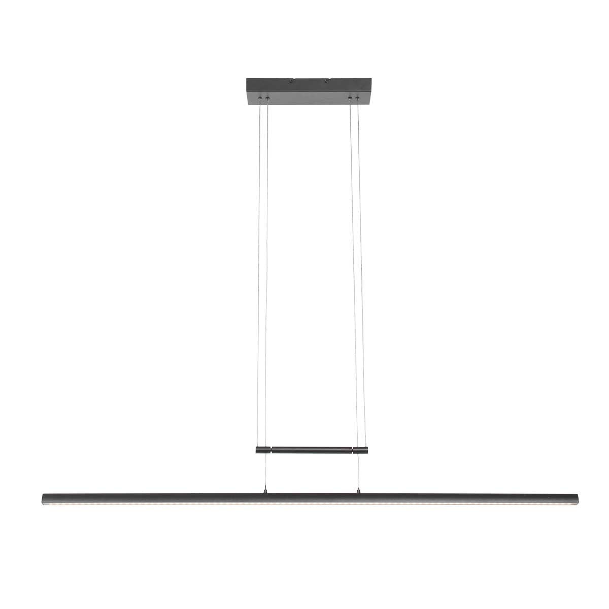 3317ZW Hanglamp Profilo  Zwart 115cm breed 1700 lumen