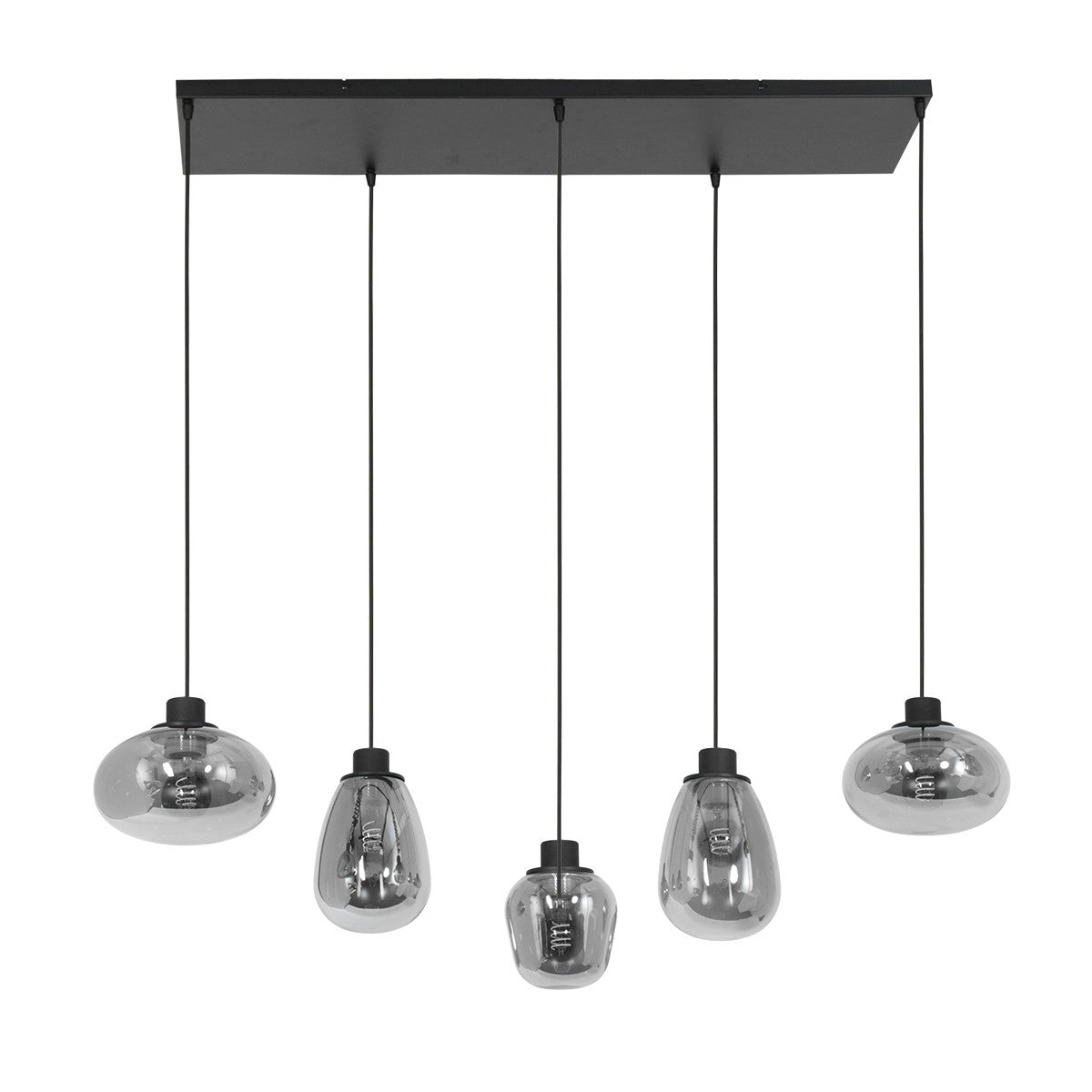 3078ZW Hanglamp Reflexion  Zwart E27 fitting 100cm breed