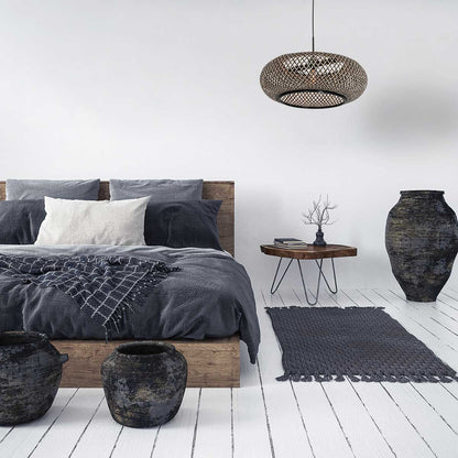 7506ZW Hanglamp Maze  â Bamboe designlamp met sfeervol lichtspel