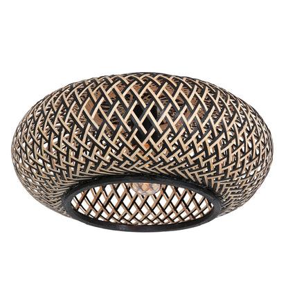 3129BE Plafondlamp Maze  â bamboe sfeerlamp met speels licht