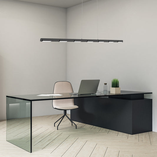 3297ZW Hanglamp Bloc  Zwart met Cable lift