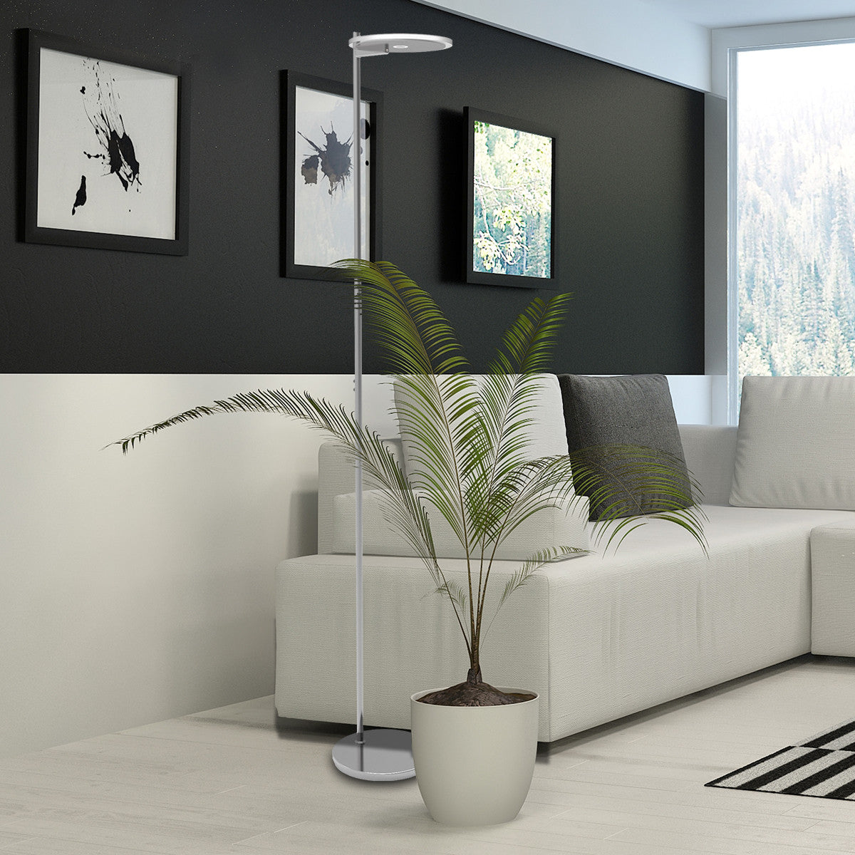 2992ST Vloerlamp Turound  Staal dimbaar