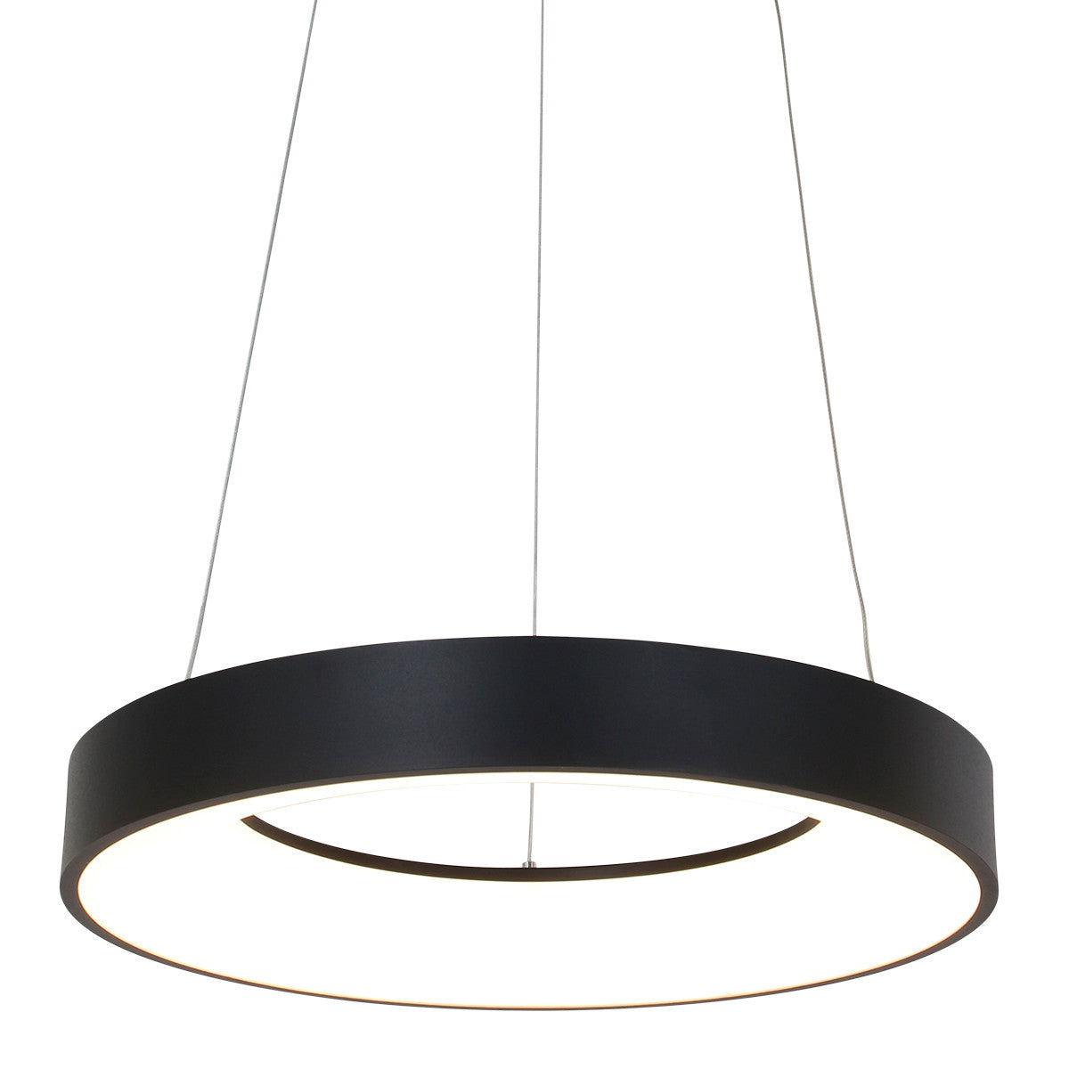 2695ZW Hanglamp Ringlede  Zwart rond 48 cm