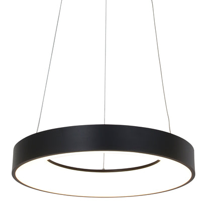 2695ZW Hanglamp Ringlede  Zwart rond 48 cm
