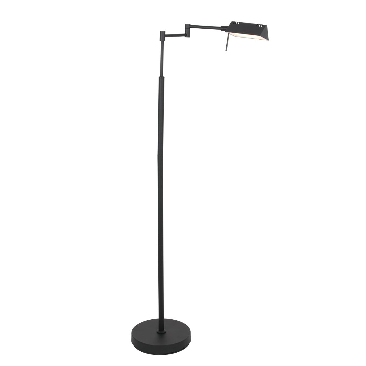 4603ZW Leeslamp GlowGo  â zwarte vloerlamp met accu en verstelbare arm