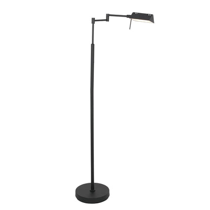 4603ZW Leeslamp GlowGo  â zwarte vloerlamp met accu en verstelbare arm
