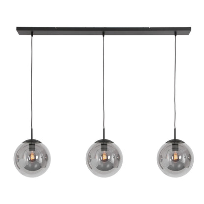 3122ZW Hanglamp Bollique New  Zwart 3 lichts E27 fitting