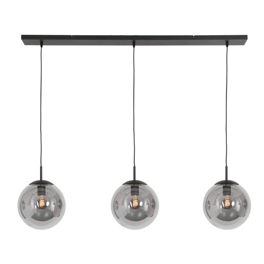 3122ZW Hanglamp Bollique New  Zwart 3 lichts E27 fitting