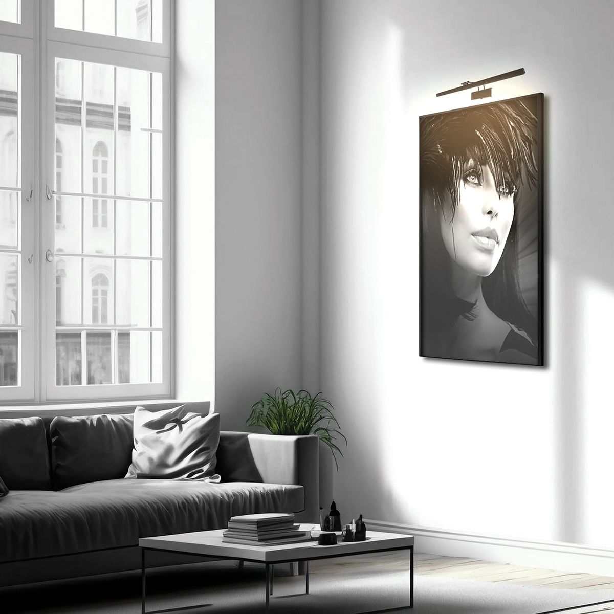 2431ZW Wandlamp Litho  Zwart Lichtkleur instelbaar
