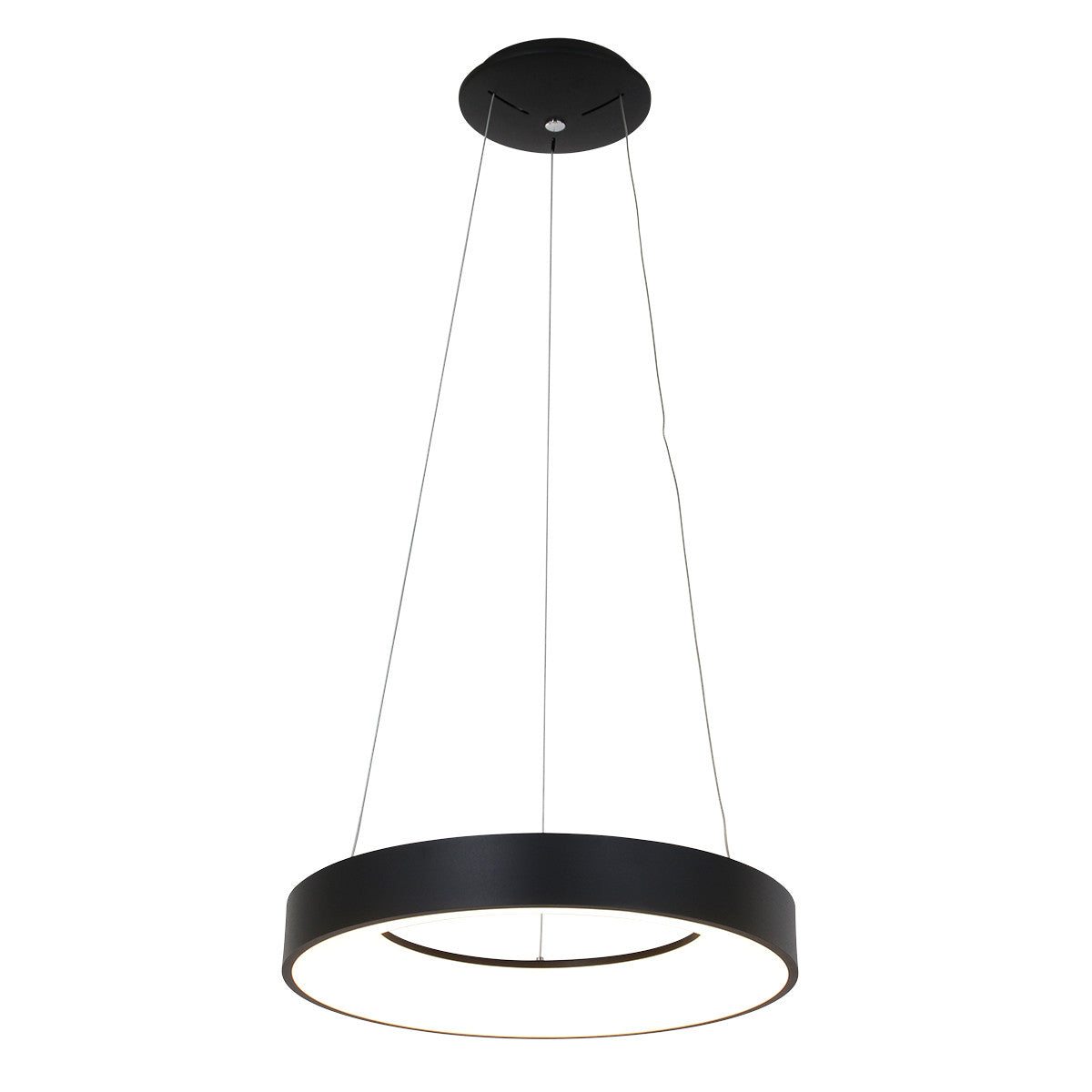 2695ZW Hanglamp Ringlede  Zwart rond 48 cm